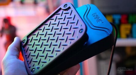 The micro-console portion of the G'AIM'E is small and will effortlessly fit into your AV setup. The pedal (bundled with the Premium and Ultimate editions) helps recreate the authentic Time Crisis experience